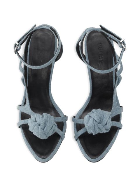 ROTATE BIRGER CHRISTENSEN Knot denim sandals - Blue - zdjęcie produktu nr 2