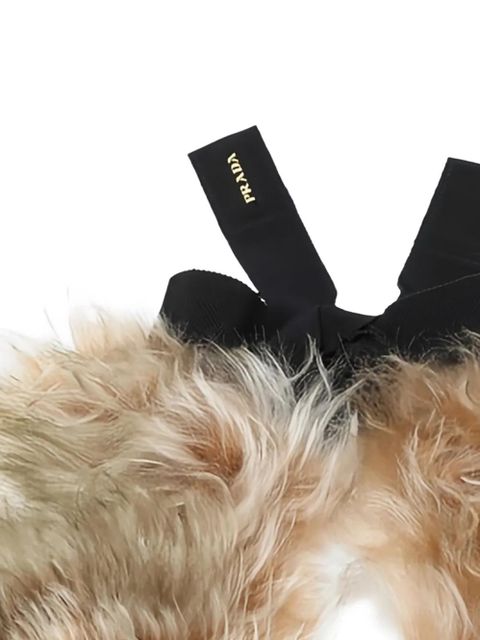 Prada lamb-fur scarf - Neutrals - zdjęcie produktu nr 2