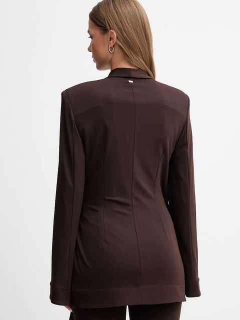 Gaudi marynarka kolor brązowy jednorzędowa gładka 521FD34005