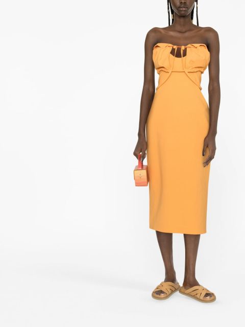 Jacquemus strap-detail sleeveless dress - Orange - zdjęcie produktu nr 2