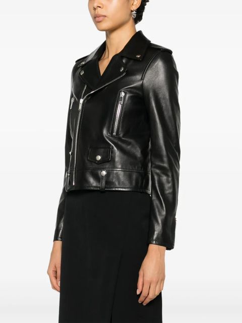 Saint Laurent leather biker jacket - Black