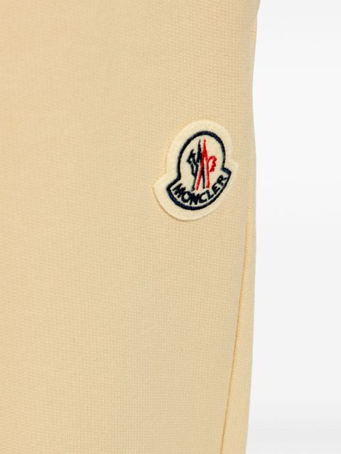 Moncler logo-patch cotton track pants - Neutrals
