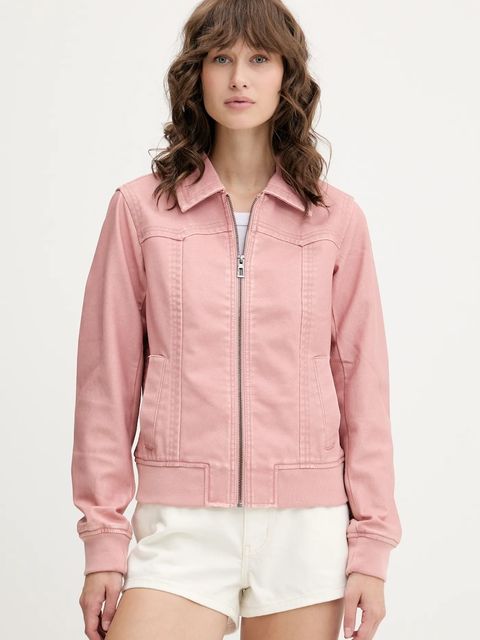 Desigual kurtka COLORADO kolor różowy przejściowa 25SWEW47 - zdjęcie produktu nr 1