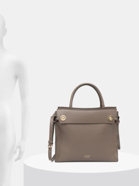 Guess torebka skórzana BIANCA kolor brązowy HWBIAA L5117