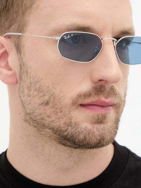 Ray-Ban okulary przeciwsłoneczne kolor srebrny 0RB3947