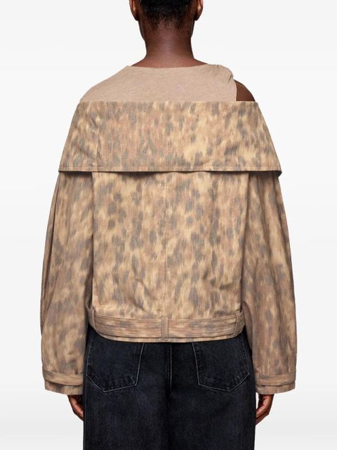 GANNI off-shoulder jacket - Neutrals - zdjęcie produktu nr 2