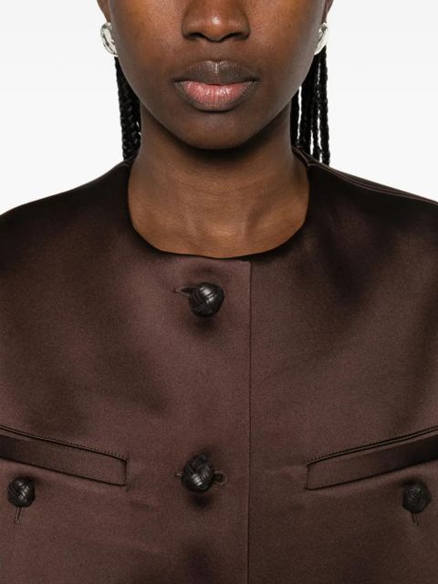 Róhe chest-pocket button jacket - Brown