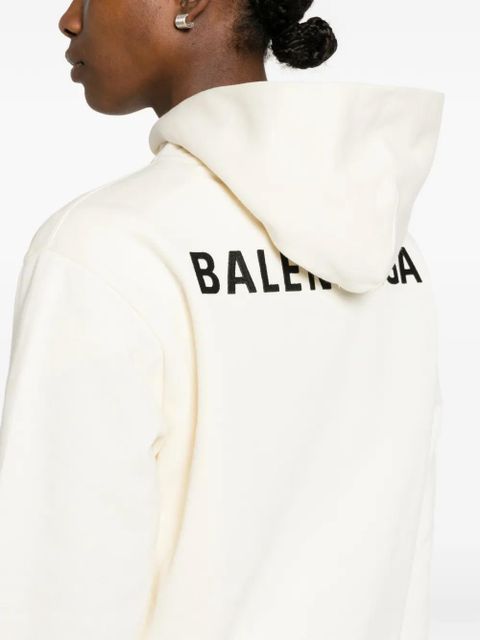 Balenciaga kangaroo-pocket hoodie - Neutrals