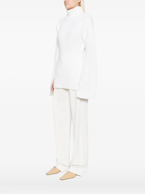 TOTEME turtleneck split-sleeve jumper - Neutrals