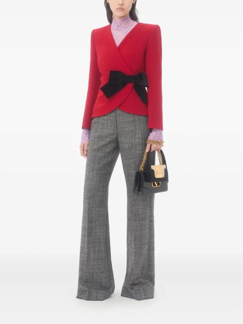 Valentino Garavani bow-detail crepe blazer - Red