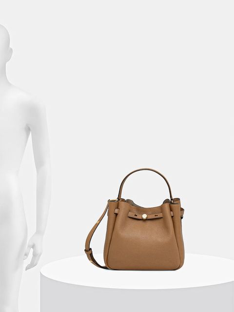 Tory Burch torebka skórzana Romy kolor beżowy 166982-227