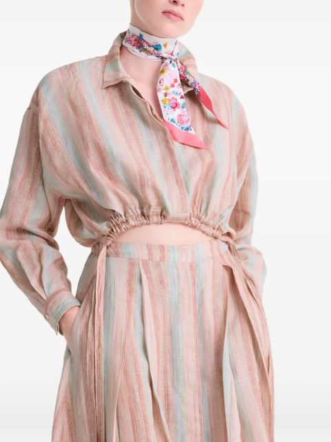 Longchamp Frise Fleurie scarf - Pink - zdjęcie produktu nr 2