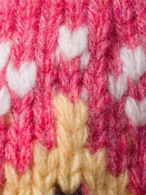 Miu Miu jacquard logo wool hat - Pink - zdjęcie produktu nr 2