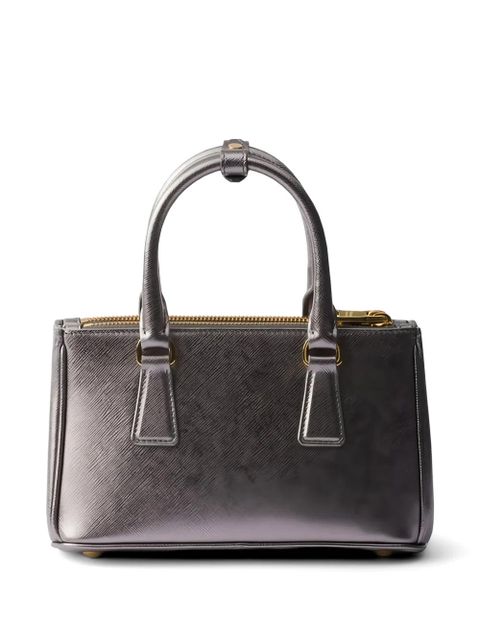 Prada mini Galleria patent-saffiano tote bag - Silver - zdjęcie produktu nr 2