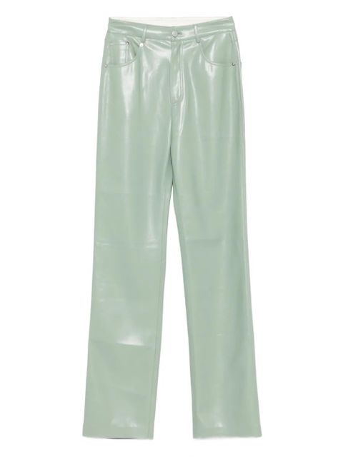 Nanushka five-pocket faux-leather trousers - Green - zdjęcie produktu nr 1