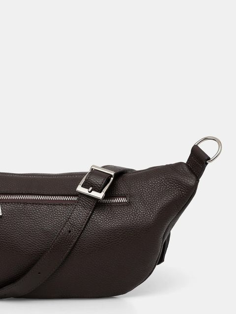 Answear.LAB torebka skórzana kolor brązowy