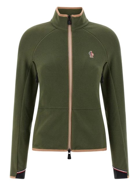 Moncler Grenoble logo-patch cardigan - Green - zdjęcie produktu nr 1