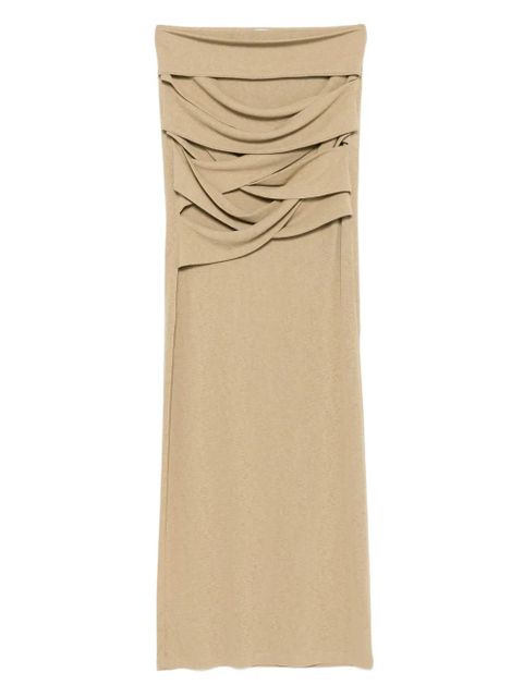 Nanushka draped-panel maxi skirt - Neutrals - zdjęcie produktu nr 1