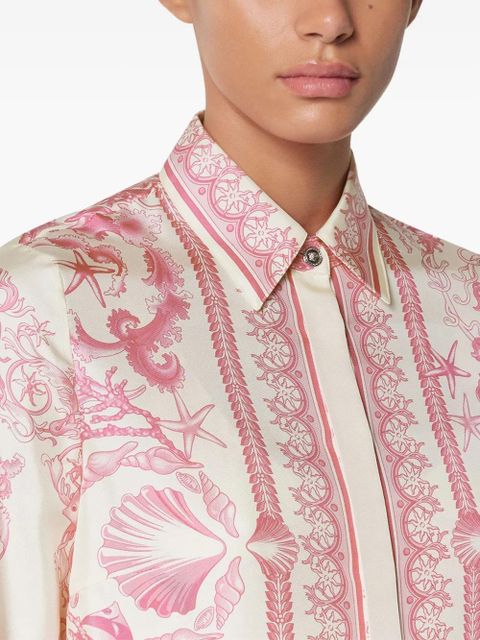 Versace Underwater Barocco-print shirt - Pink