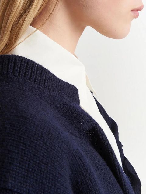 Prada V-neck cashmere jumper - Blue