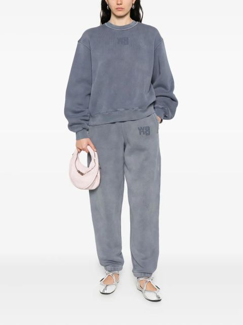 Alexander Wang logo-embroidered sweatpants - Blue