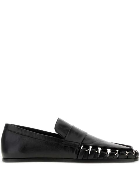 Jil Sander Nikki chain-trimmed leather loafers - Black - zdjęcie produktu nr 1