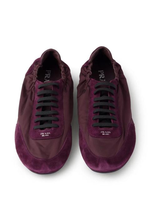 Prada Collapse Re-Nylon suede sneakers - Purple