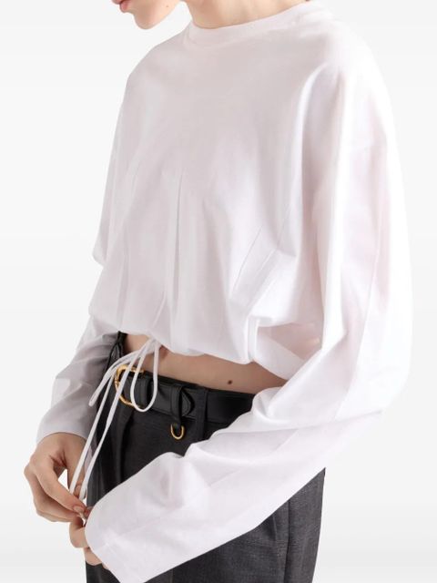 Prada long-sleeved jersey T-shirt - White - zdjęcie produktu nr 2