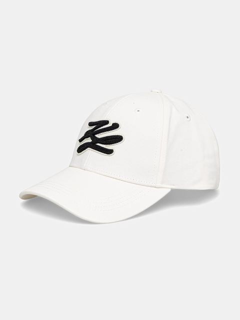 Karl Lagerfeld czapka z daszkiem damska bawełniana K/AUTOGRAPH - zdjęcie produktu nr 2