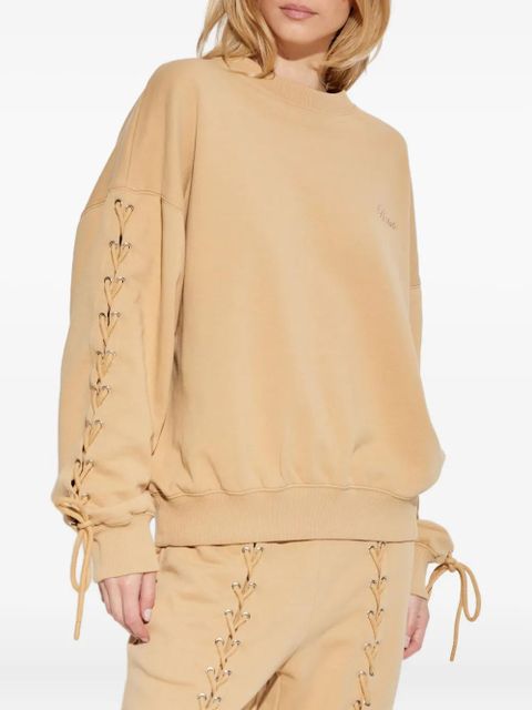 ROTATE BIRGER CHRISTENSEN lace-up sweatshirt - Neutrals