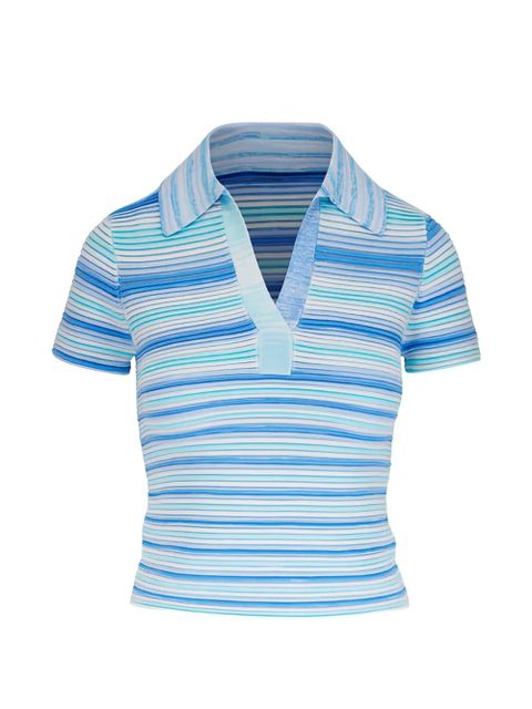Simkhai Paxton striped knit T-shirt - Blue - zdjęcie produktu nr 1