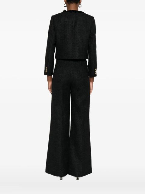 SANDRO ruffle embellished blazer - Black