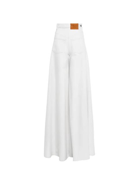 A.W.A.K.E. Mode logo-patch wide-leg jeans - White - zdjęcie produktu nr 1