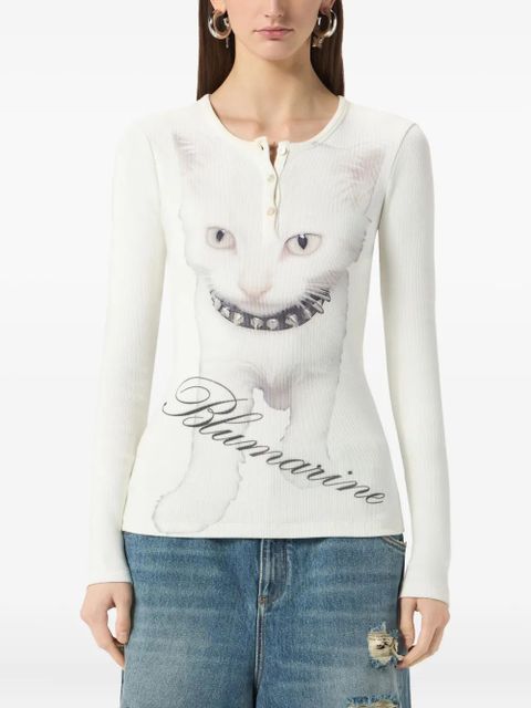Blumarine printed jersey T-shirt - White