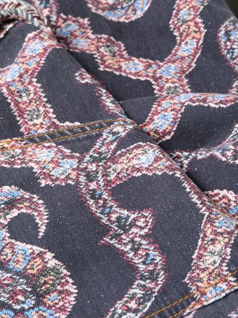 ETRO abstract-pattern tapered-leg trousers - Blue - zdjęcie produktu nr 2