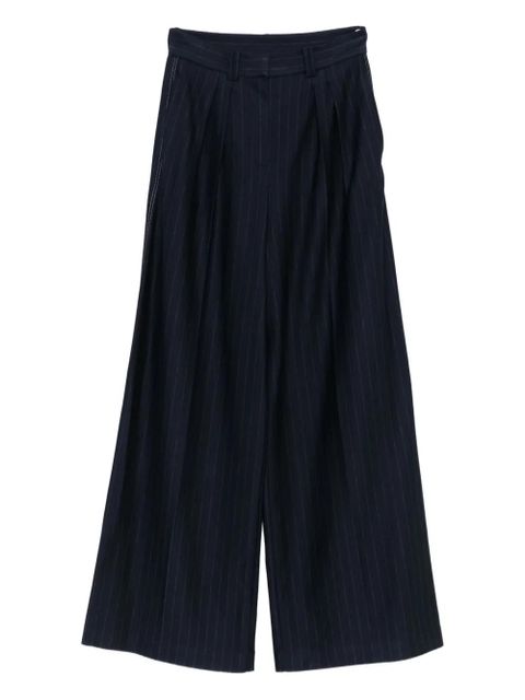 Max Mara pinstripe pleated trousers - Blue - zdjęcie produktu nr 1