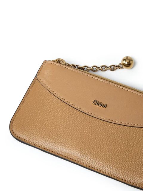 Chloé zip-around chain wallet - Neutrals