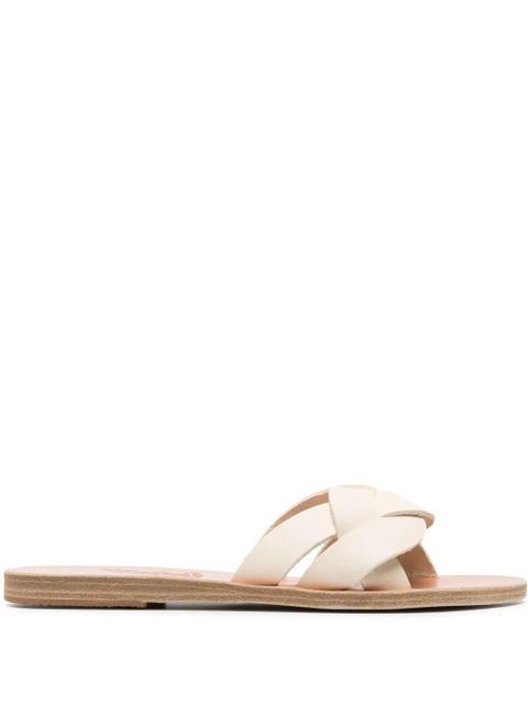 Ancient Greek Sandals Arachne leather slides - Neutrals - zdjęcie produktu nr 1