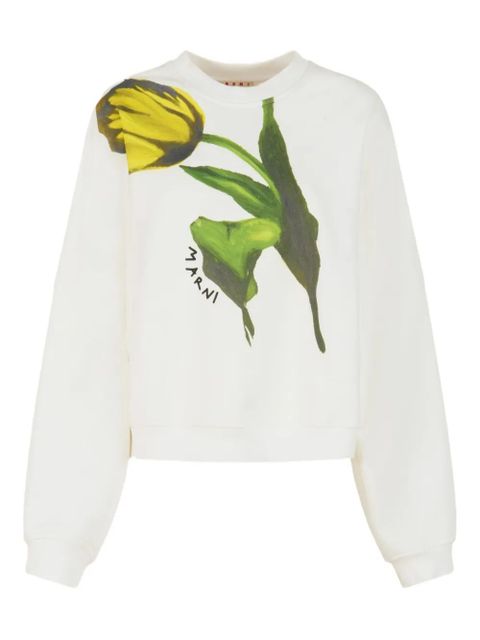 Marni tulip-print sweatshirt - White - zdjęcie produktu nr 1