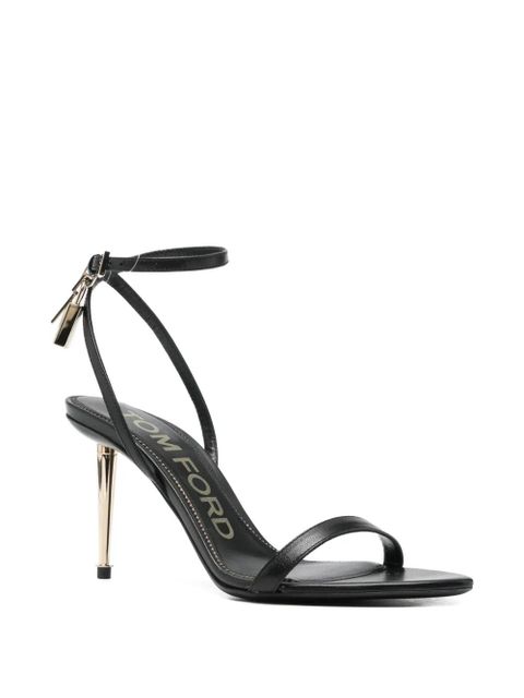 TOM FORD point-toe padlock-detail heeled sandals - Black - zdjęcie produktu nr 2