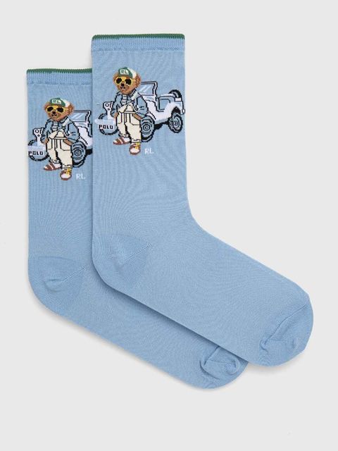 Polo Ralph Lauren skarpetki damskie kolor niebieski 455950826