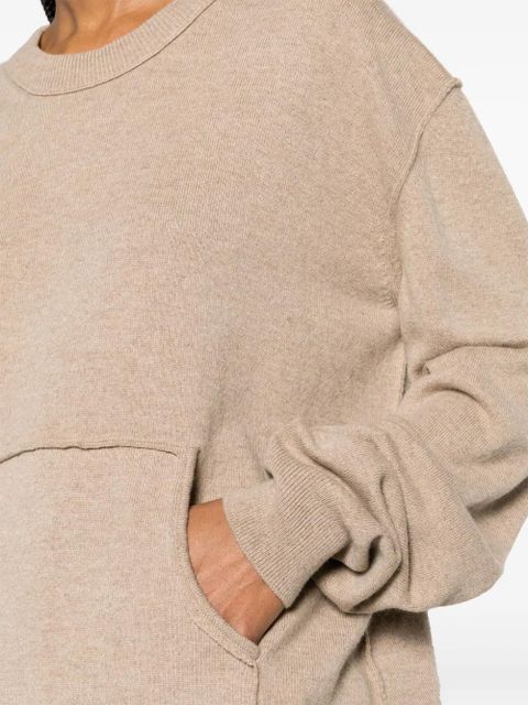 Maison Margiela crew-neck wool-blend jumper - Brown