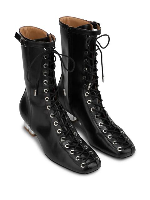 GANNI leather boots - Black - zdjęcie produktu nr 2