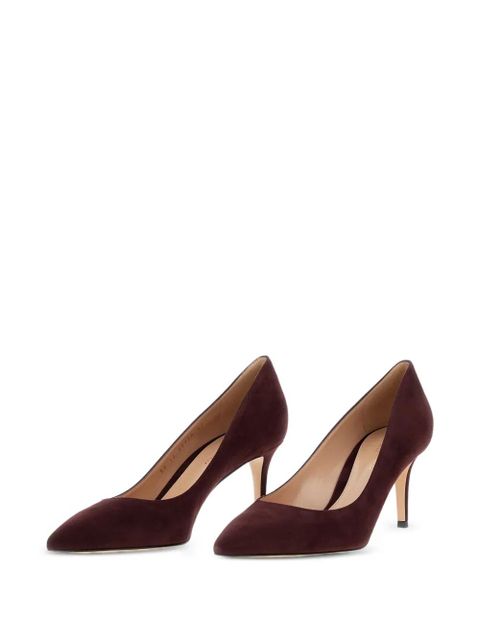 Gianvito Rossi suede heeled pumps - Red - zdjęcie produktu nr 2