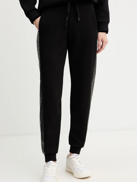 Armani Exchange spodnie dresowe damskie kolor czarny gładkie XW000997 AF16111 - zdjęcie produktu nr 1