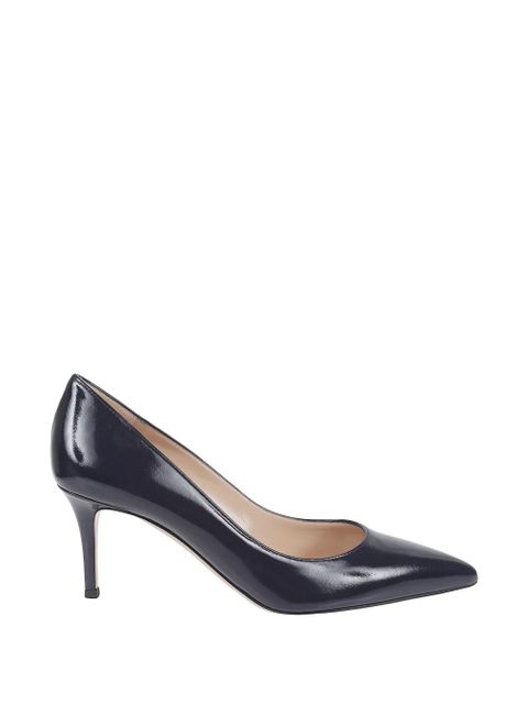 Gianvito Rossi 70mm Gianvito patent-leather pointed-toe heeled pumps - Blue - zdjęcie produktu nr 1