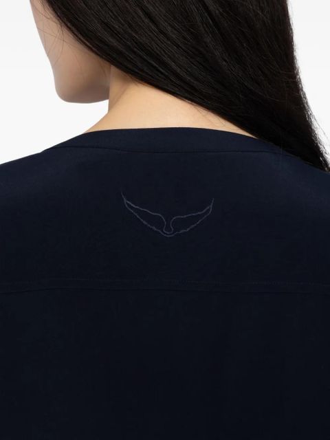 Zadig&Voltaire Torny V-neck blouse - Blue