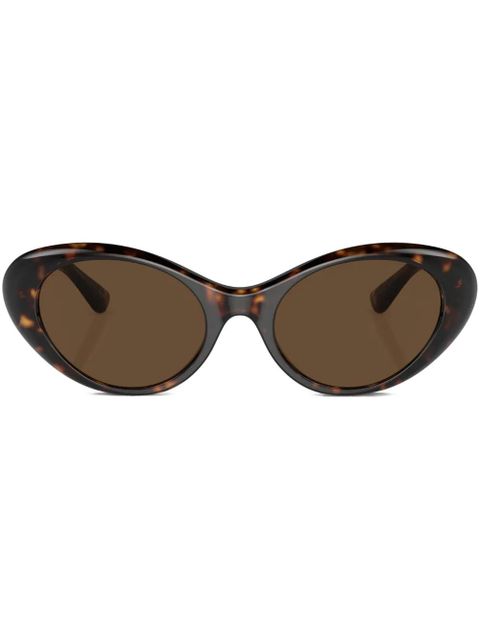 Versace Eyewear Medusa oval-frame sunglasses - Green - zdjęcie produktu nr 1