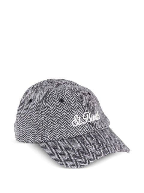 MC2 Saint Barth herringbone-pattern baseball cap - Grey - zdjęcie produktu nr 1