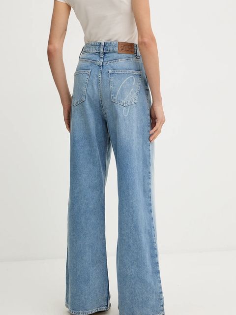 Guess jeansy damskie kolor niebieski W5BA3T D0742